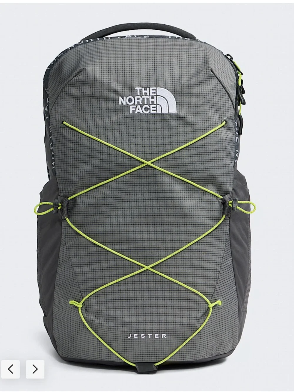 The North Face Adult Jester Backpack 28L Grey Green NWT Laptop Sleeve Campus